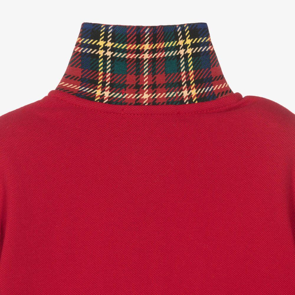 Ralph Lauren-Красная хлопковая рубашка поло для мальчиков | Childrensalon Outlet