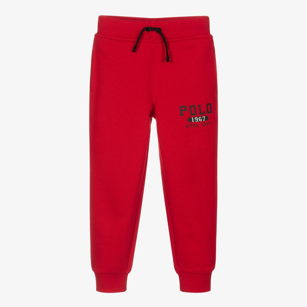 Polo Ralph Lauren - Boys Red Logo Joggers | Childrensalon