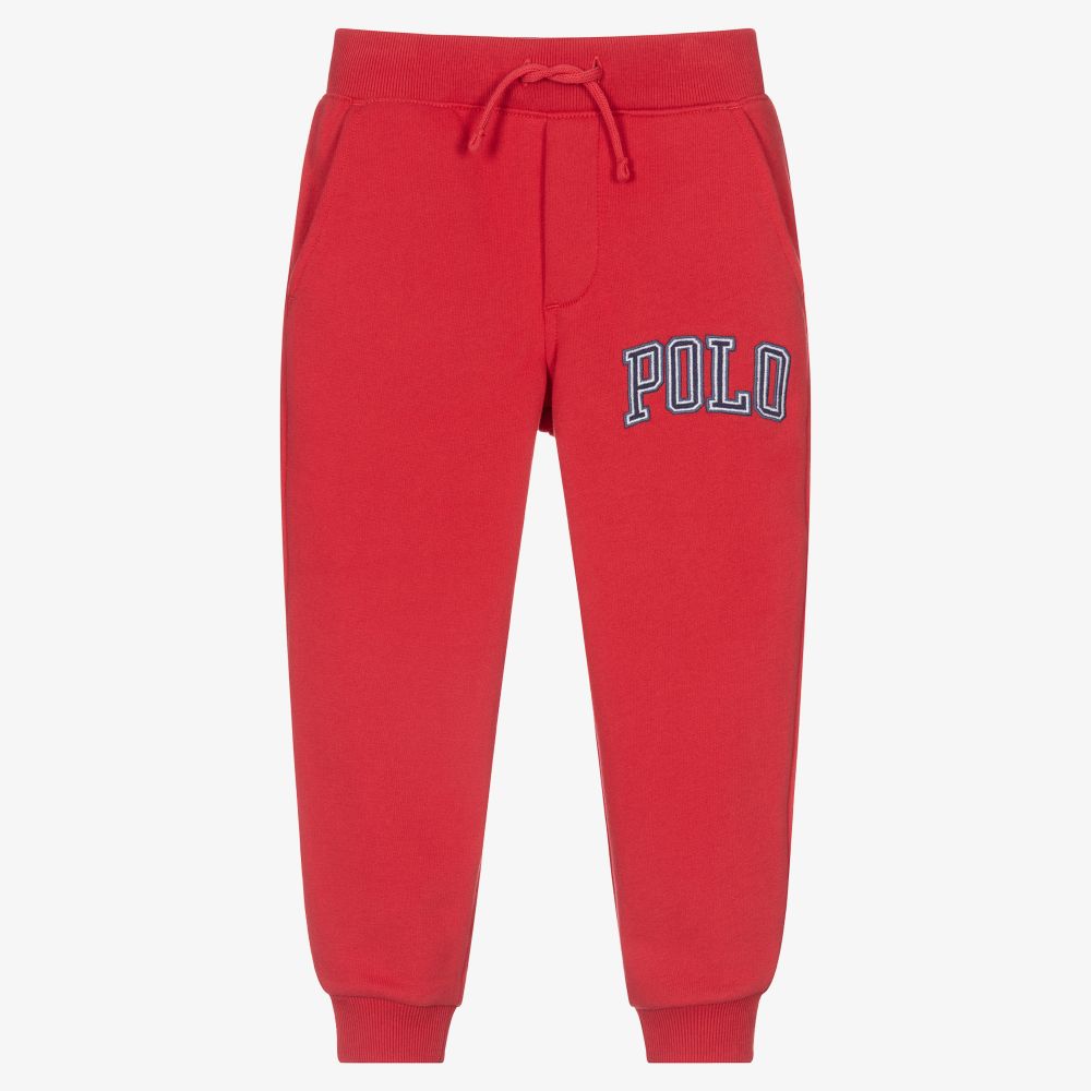 Ralph Lauren - Bas de jogging rouge Garçon | Childrensalon