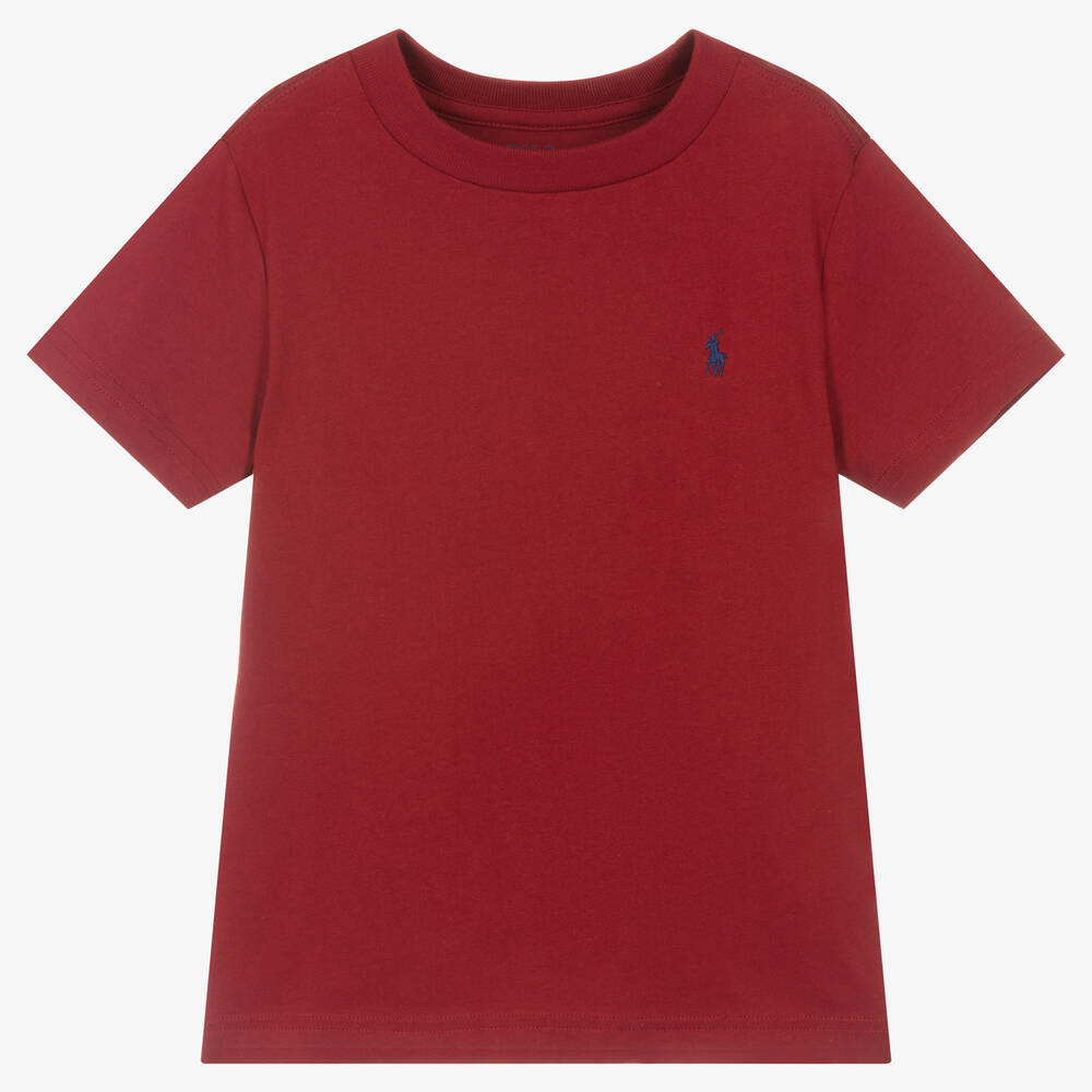 Polo Ralph Lauren - Boys Red Logo T-Shirt | Childrensalon