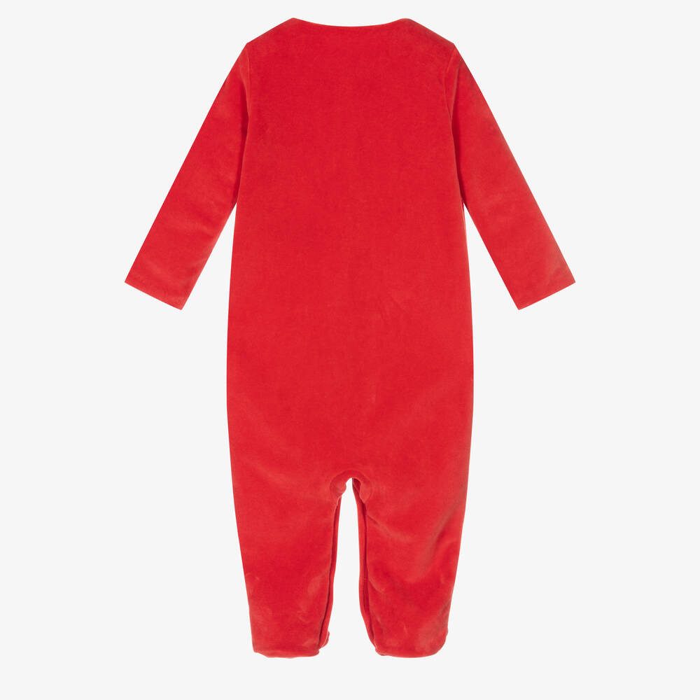 رالف لورين-أفرول بيبي غرو قطن قطيفة لون أحمر للمواليد - قطعتين | Childrensalon Outlet