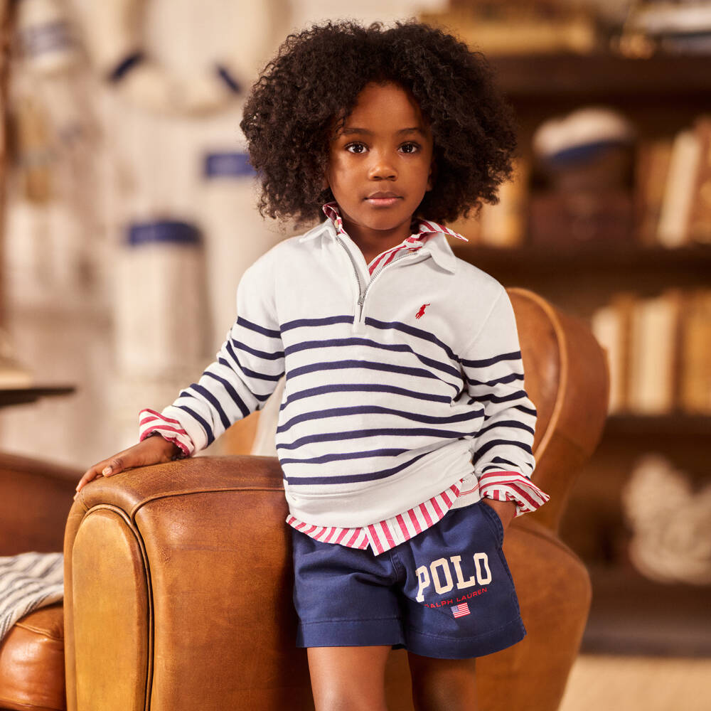 Ralph Lauren-Boys Red Striped Cotton Shirt | Childrensalon Outlet