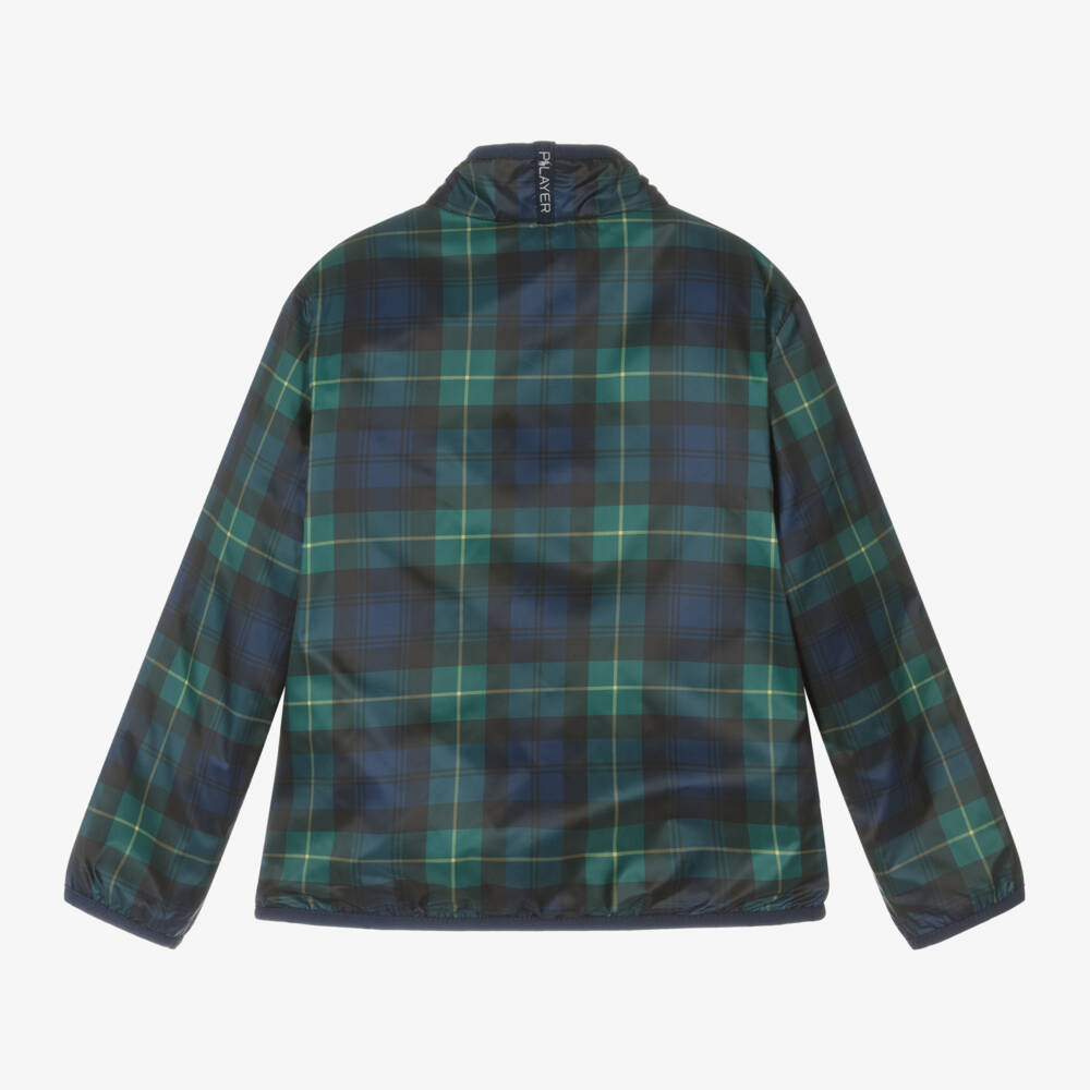 Ralph Lauren-Boys Reversible Navy Check Windbreaker | Childrensalon Outlet