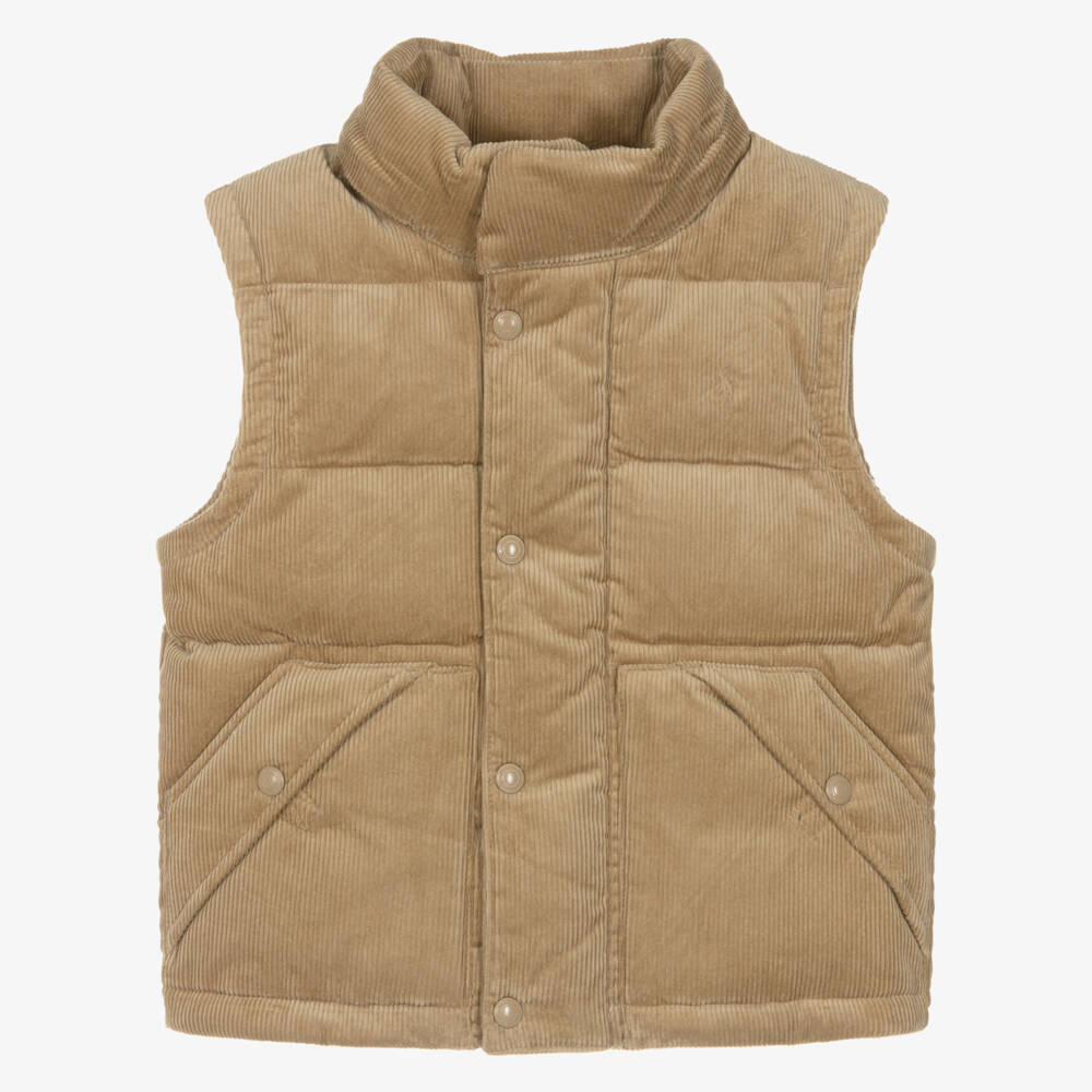 Ralph Lauren-Boys Sand Corduroy Hooded Jacket | Childrensalon Outlet