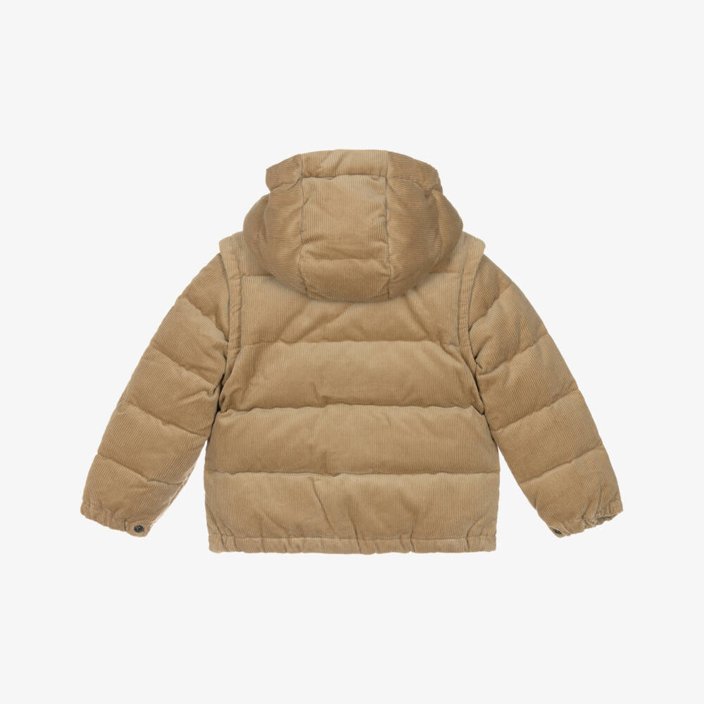 Ralph Lauren-Boys Sand Corduroy Hooded Jacket | Childrensalon Outlet