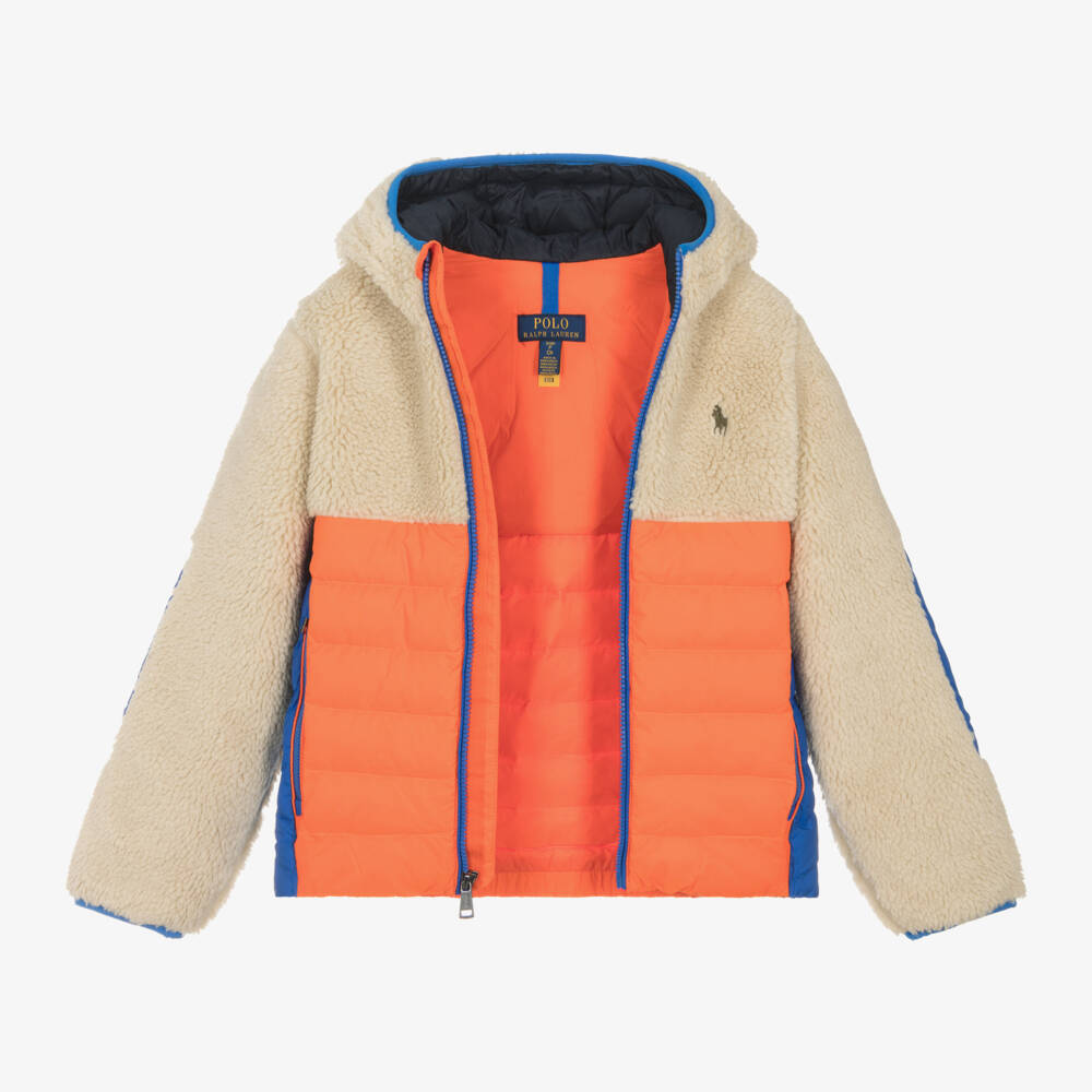 Ralph Lauren-Boys Sherpa Fleece Colourblock Jacket | Childrensalon Outlet