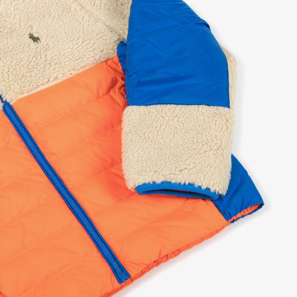 Ralph Lauren-Boys Sherpa Fleece Colourblock Jacket | Childrensalon Outlet