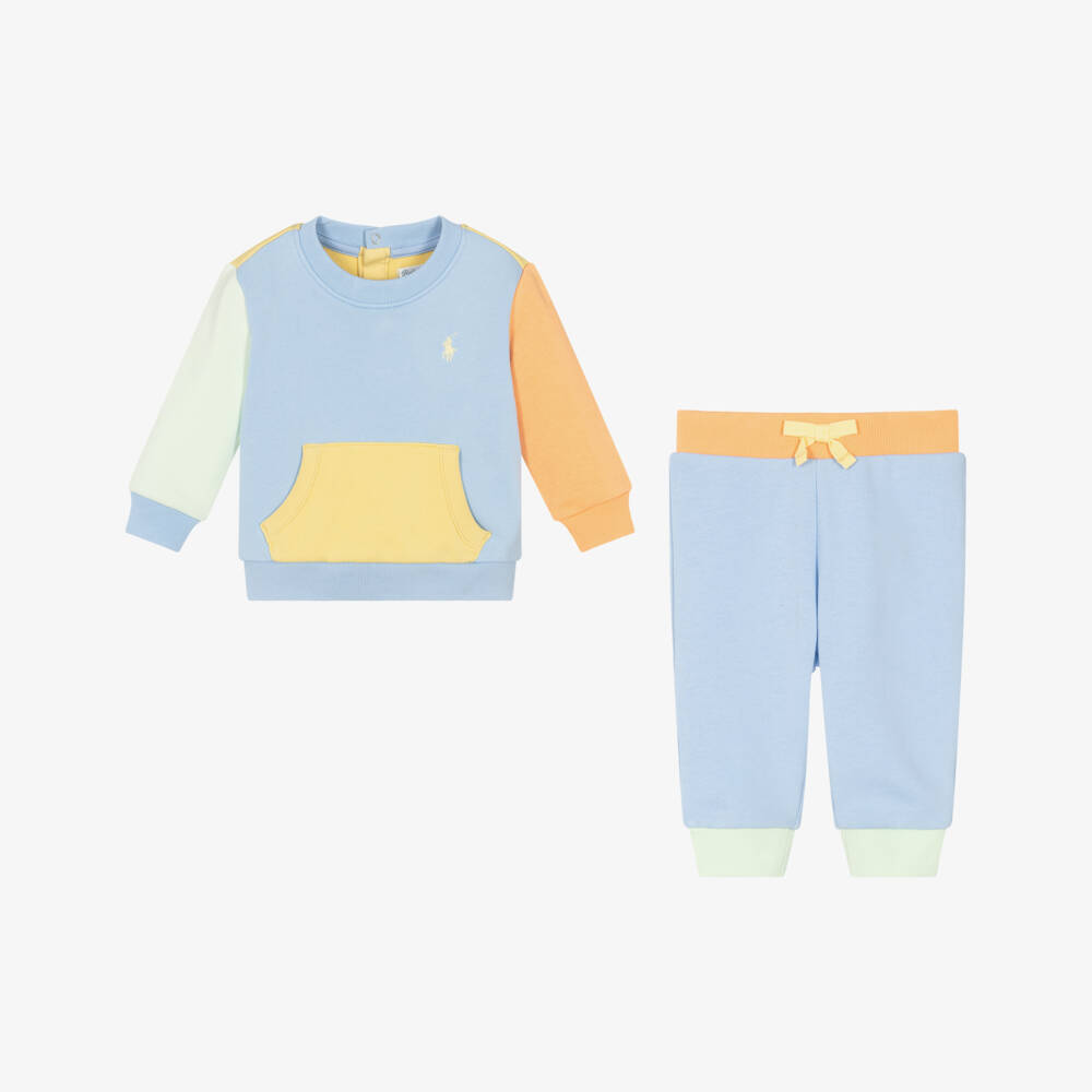 Ralph Lauren-Boys Sky-Hued Casual Tracksuit Set | Childrensalon Outlet