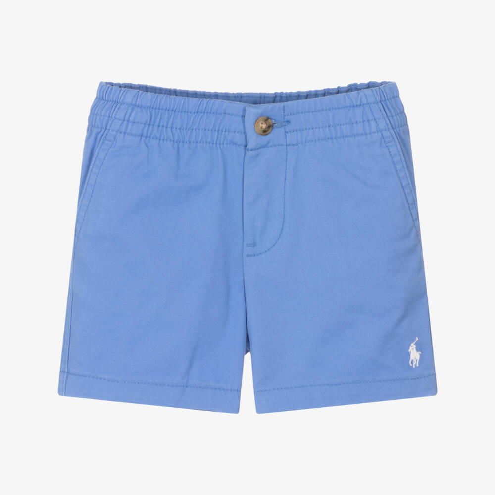 Ralph Lauren-Шорты из твила небесного цвета для мальчиков | Childrensalon Outlet