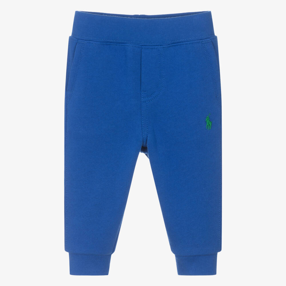 Ralph Lauren-Boys Soft Blue Cozy Joggers | Childrensalon Outlet