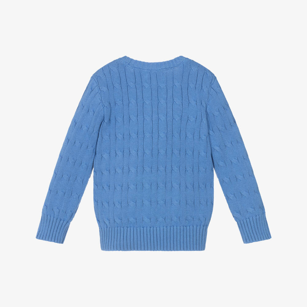 Ralph Lauren-Boys Soft Blue Knit Sweater | Childrensalon Outlet
