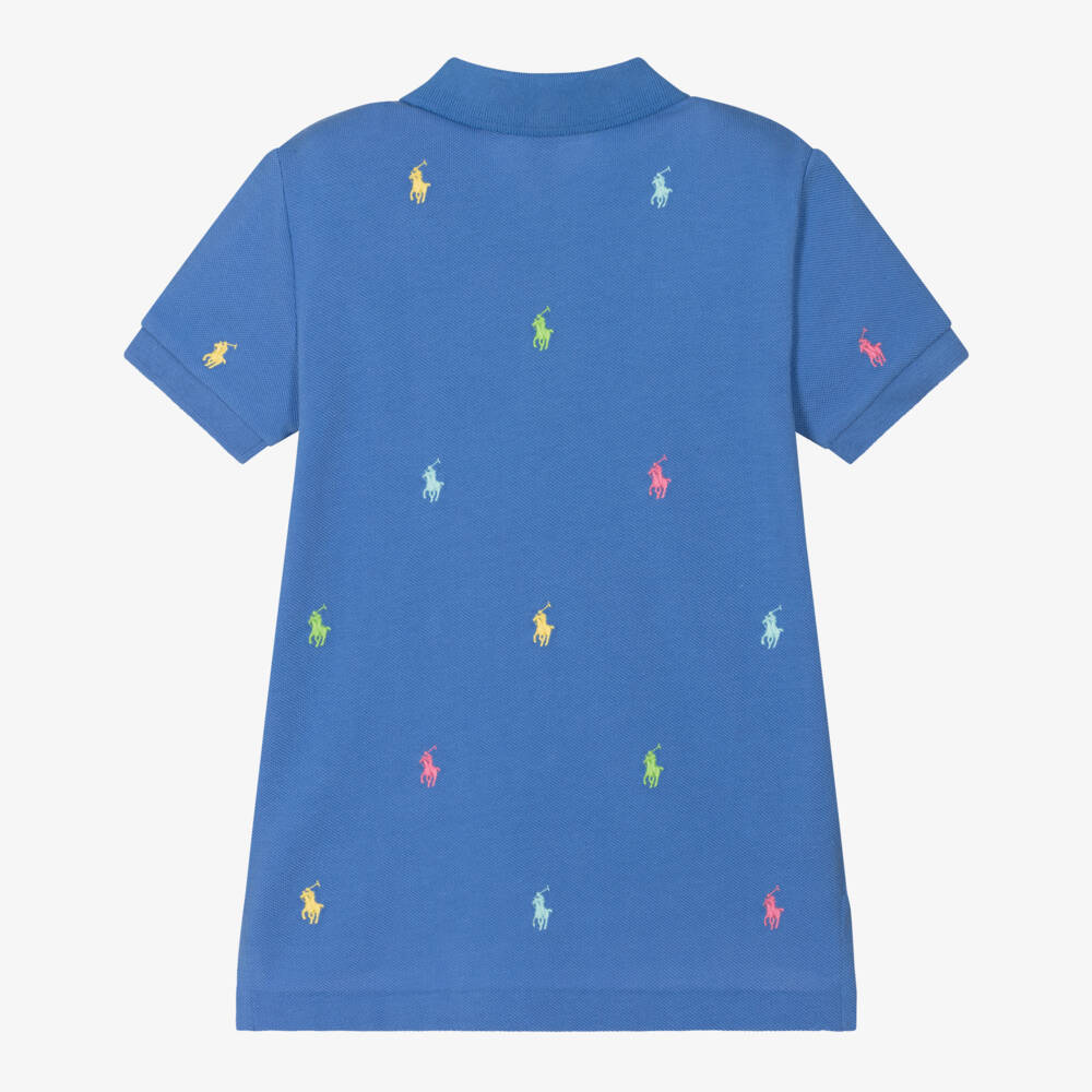 Ralph Lauren-Boys Soft Blue Polo Shirt | Childrensalon Outlet