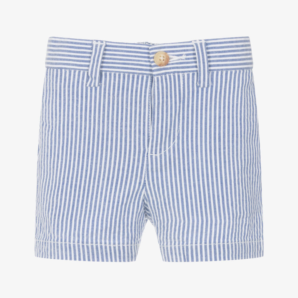 Ralph Lauren-Мягкие голубые шорты из сеерсакера для мальчиков | Childrensalon Outlet