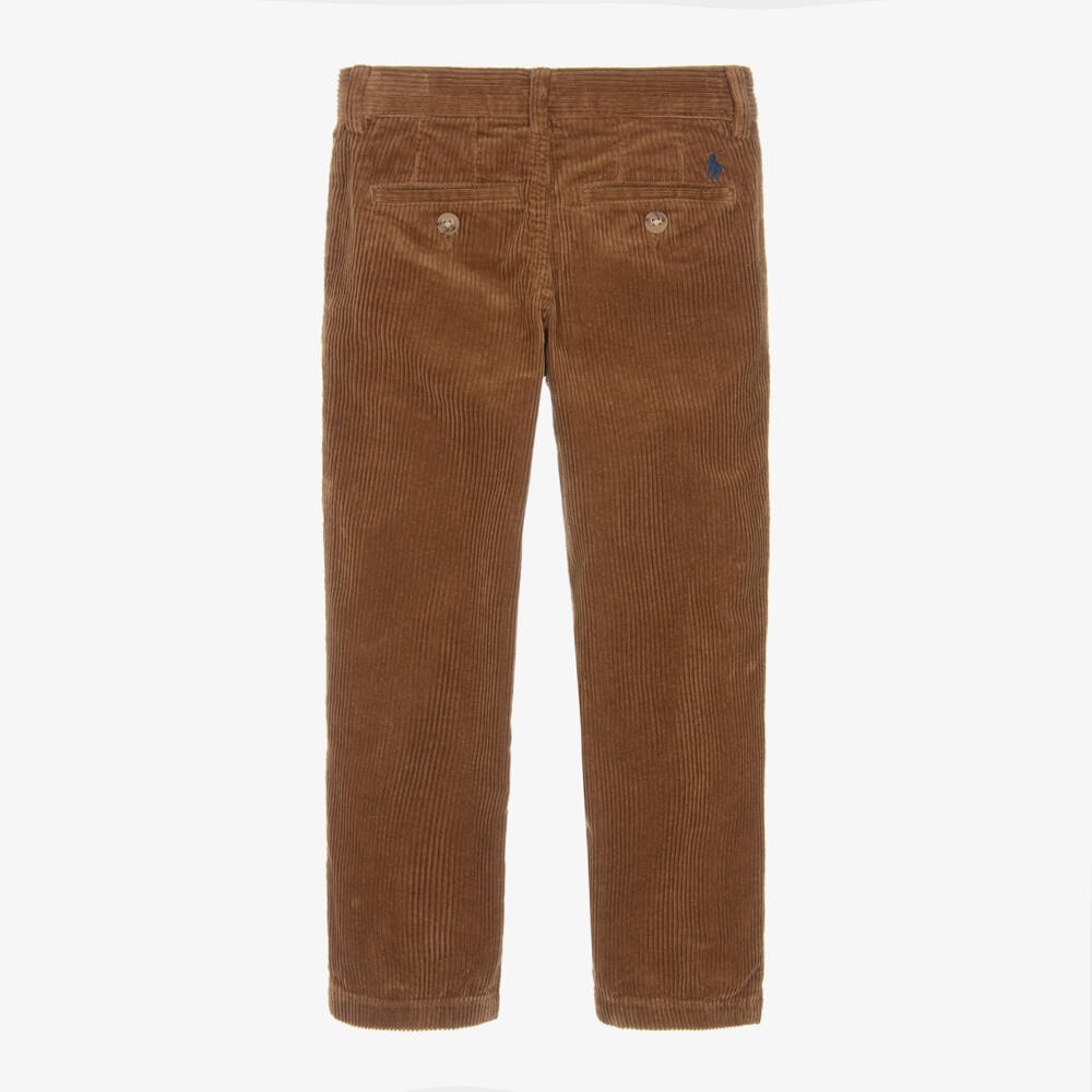 Ralph Lauren-Boys Soft Brown Corduroy Trousers | Childrensalon Outlet