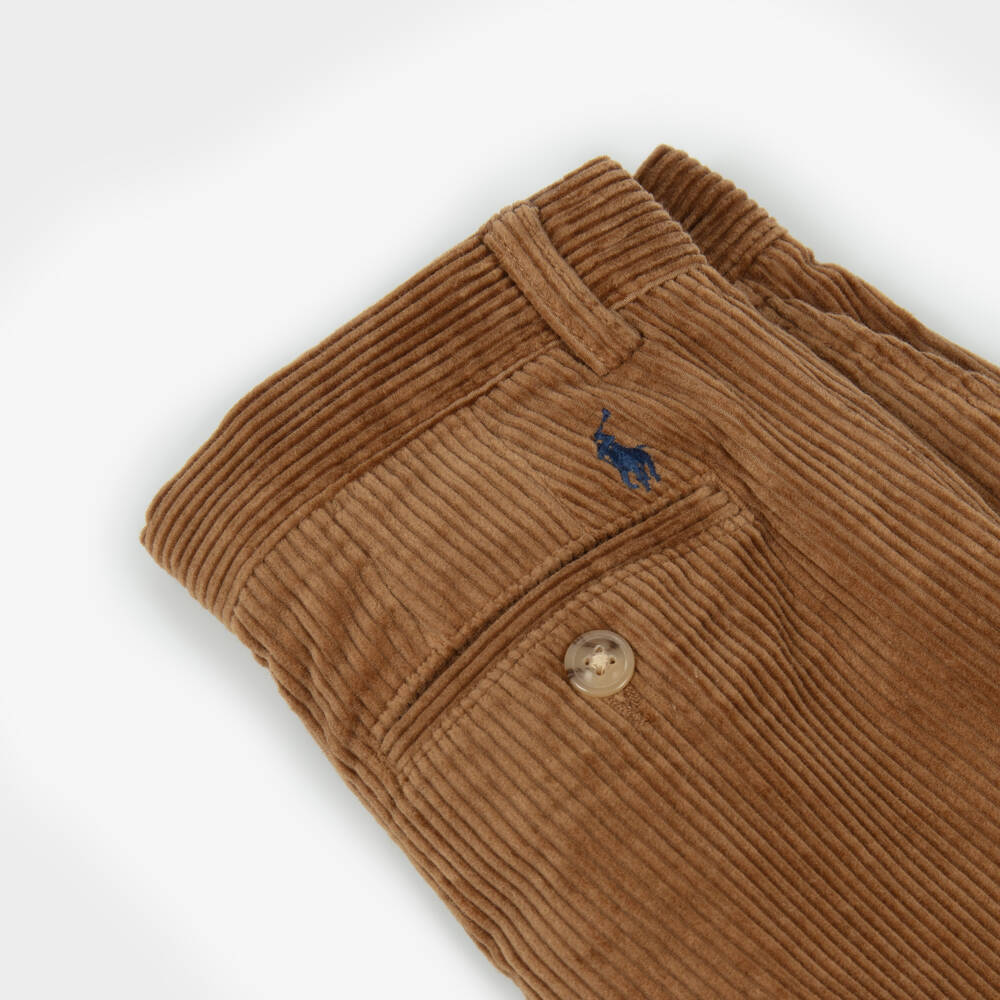 Ralph Lauren-Boys Soft Brown Corduroy Trousers | Childrensalon Outlet