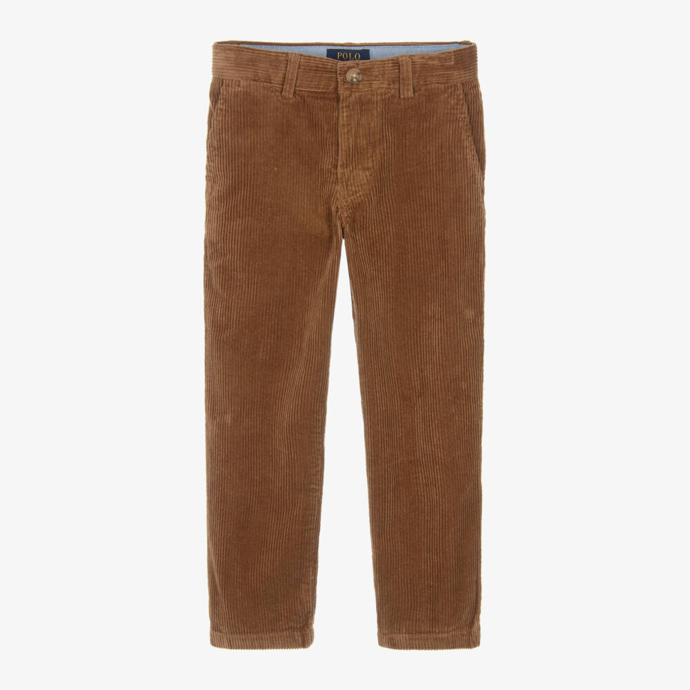 Ralph Lauren-بنطلون كوردروي لون بني للأولاد | Childrensalon Outlet