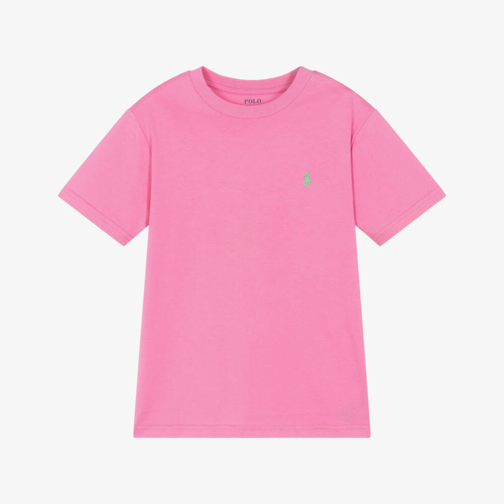 Ralph Lauren-Boys Soft Pink Cotton Tee | Childrensalon Outlet