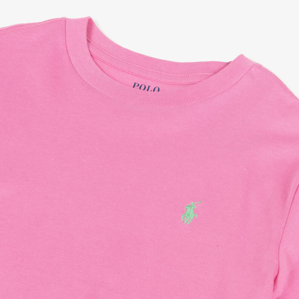Ralph Lauren-Boys Soft Pink Cotton Tee | Childrensalon Outlet