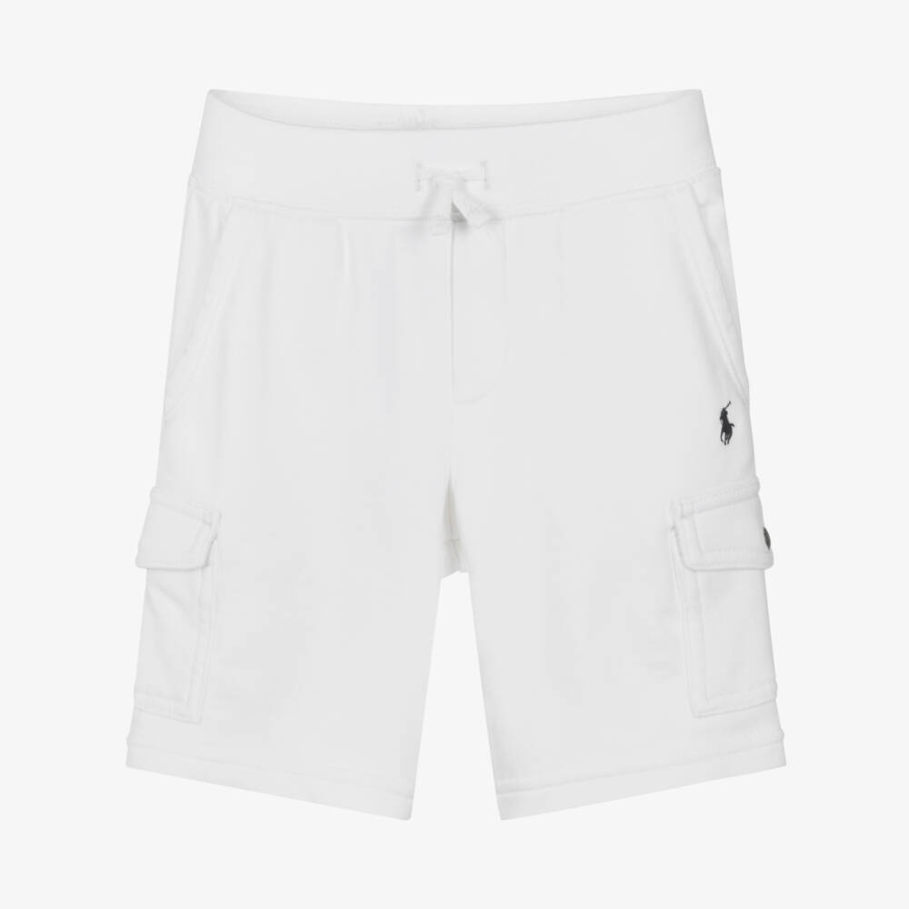Ralph Lauren-Boys Soft White Adventure Shorts | Childrensalon Outlet