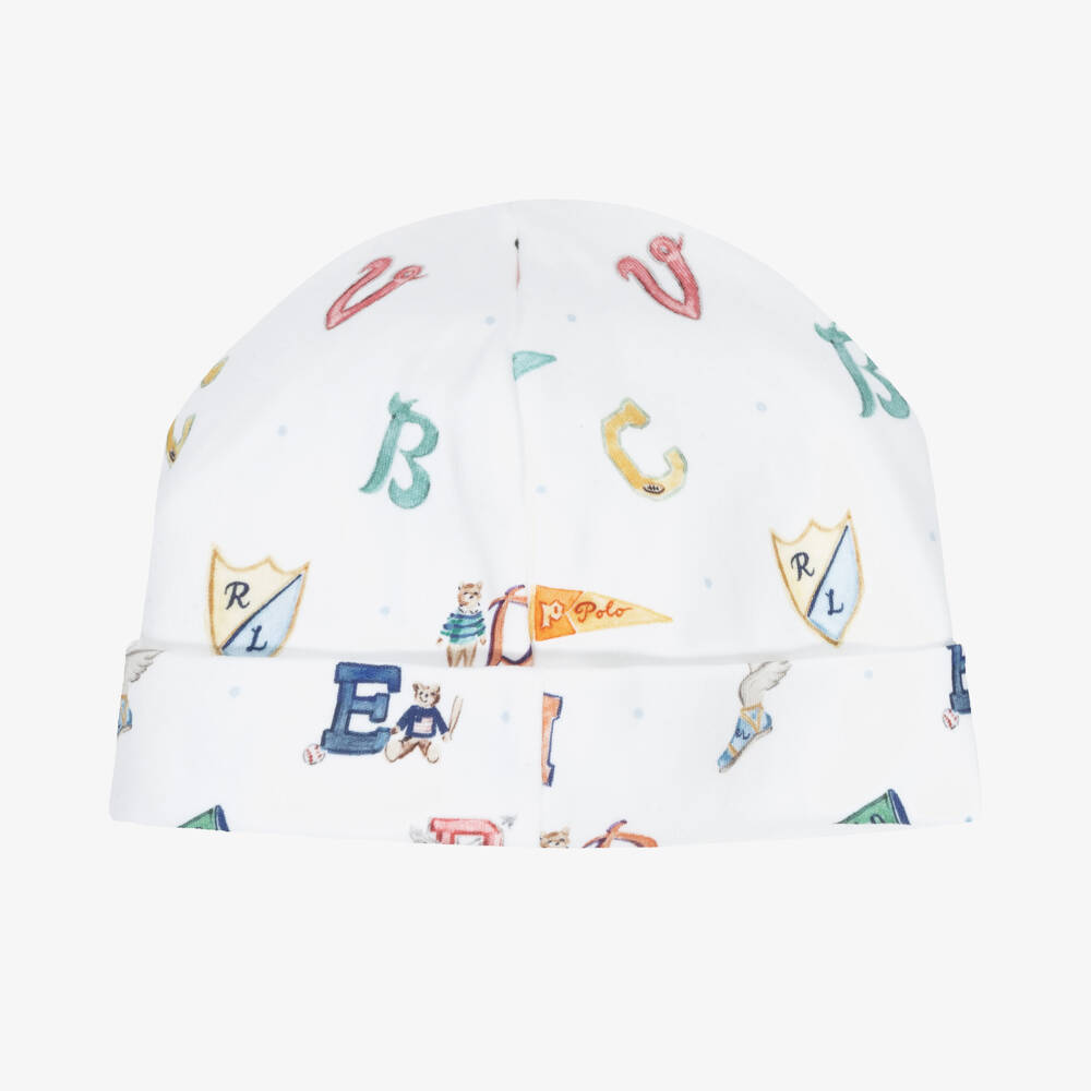 Ralph Lauren-Boys' Soft White Cotton Cap | Childrensalon Outlet