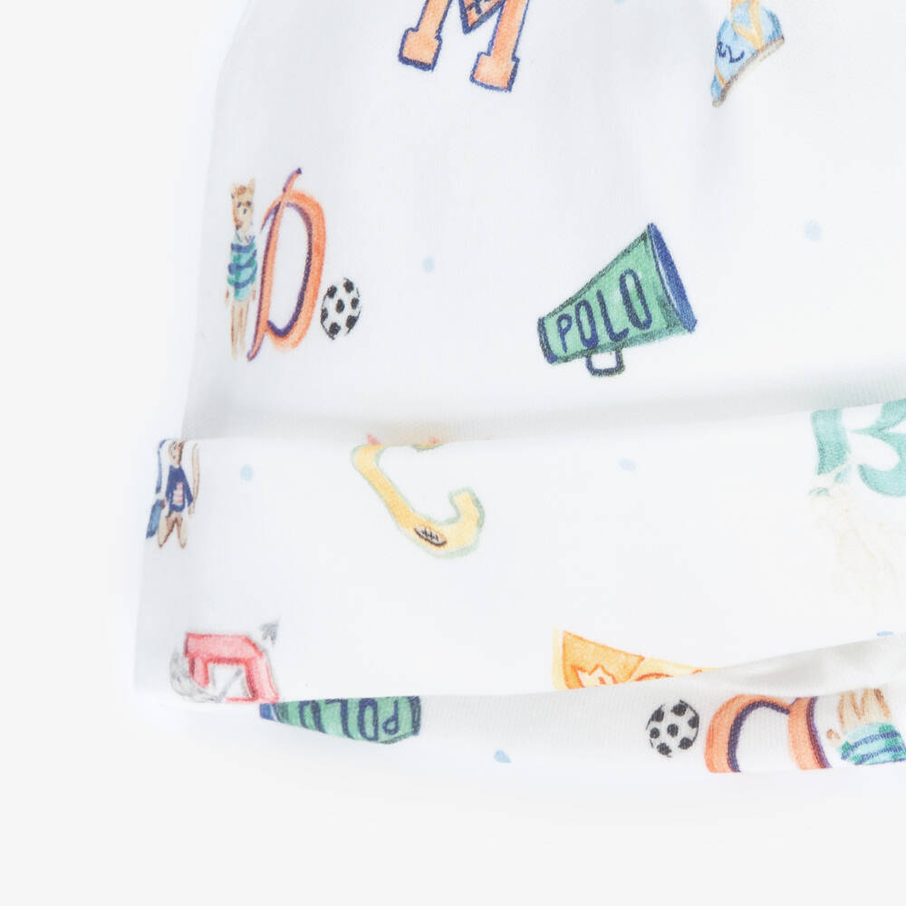 Ralph Lauren-Boys' Soft White Cotton Cap | Childrensalon Outlet