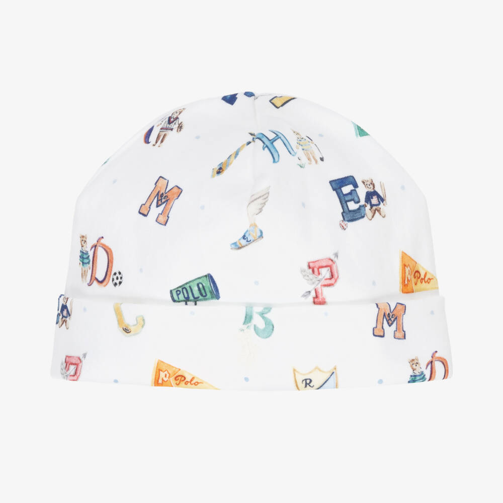 Ralph Lauren-Boys' Soft White Cotton Cap | Childrensalon Outlet