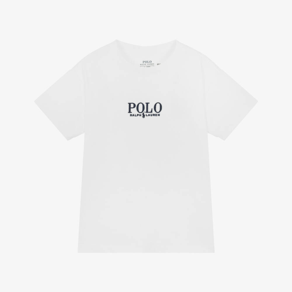 Ralph Lauren-Boys Soft White Polo Tee | Childrensalon Outlet