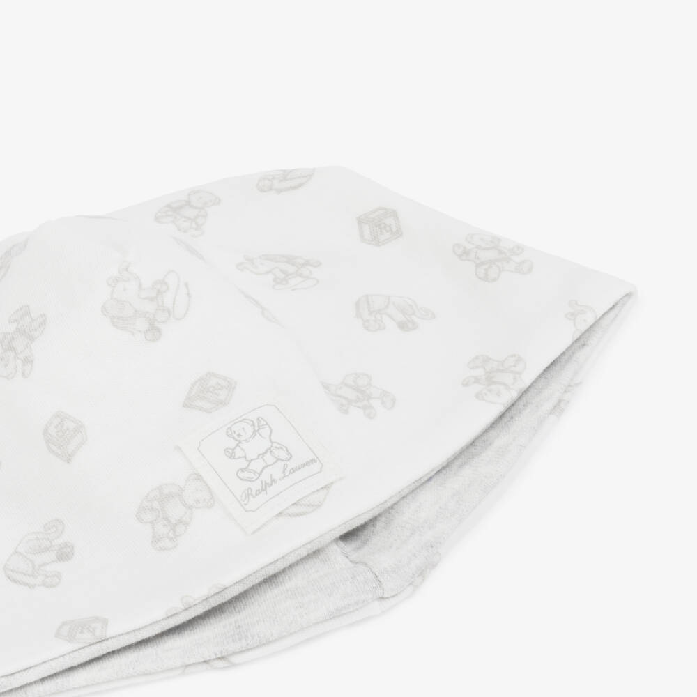 Ralph Lauren-Boys Soft White Toy Hat | Childrensalon Outlet