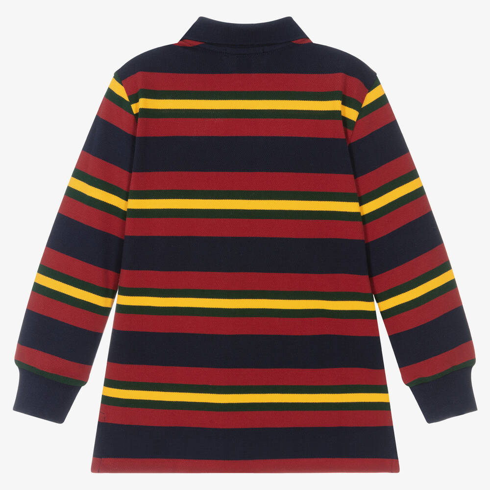 Polo Ralph Lauren-Boys Striped Cotton Polo Shirt | Childrensalon Outlet