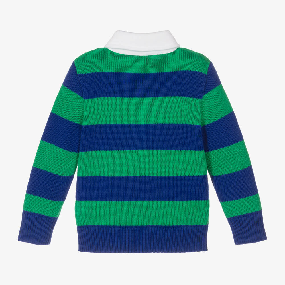 Ralph Lauren-Boys Striped Cotton Polo Sweater | Childrensalon Outlet
