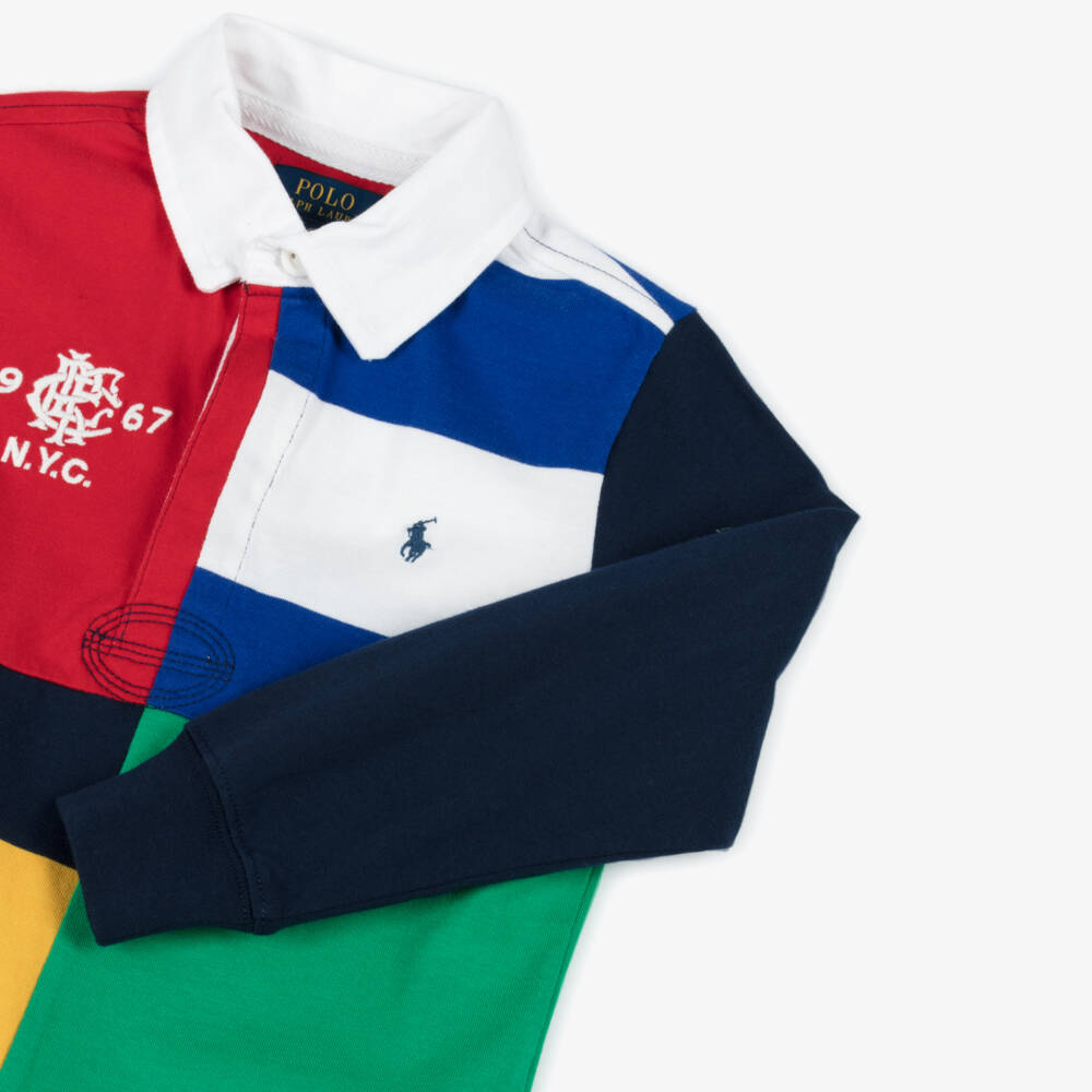 Ralph Lauren-Boys Striped Cotton Rugby Top | Childrensalon Outlet