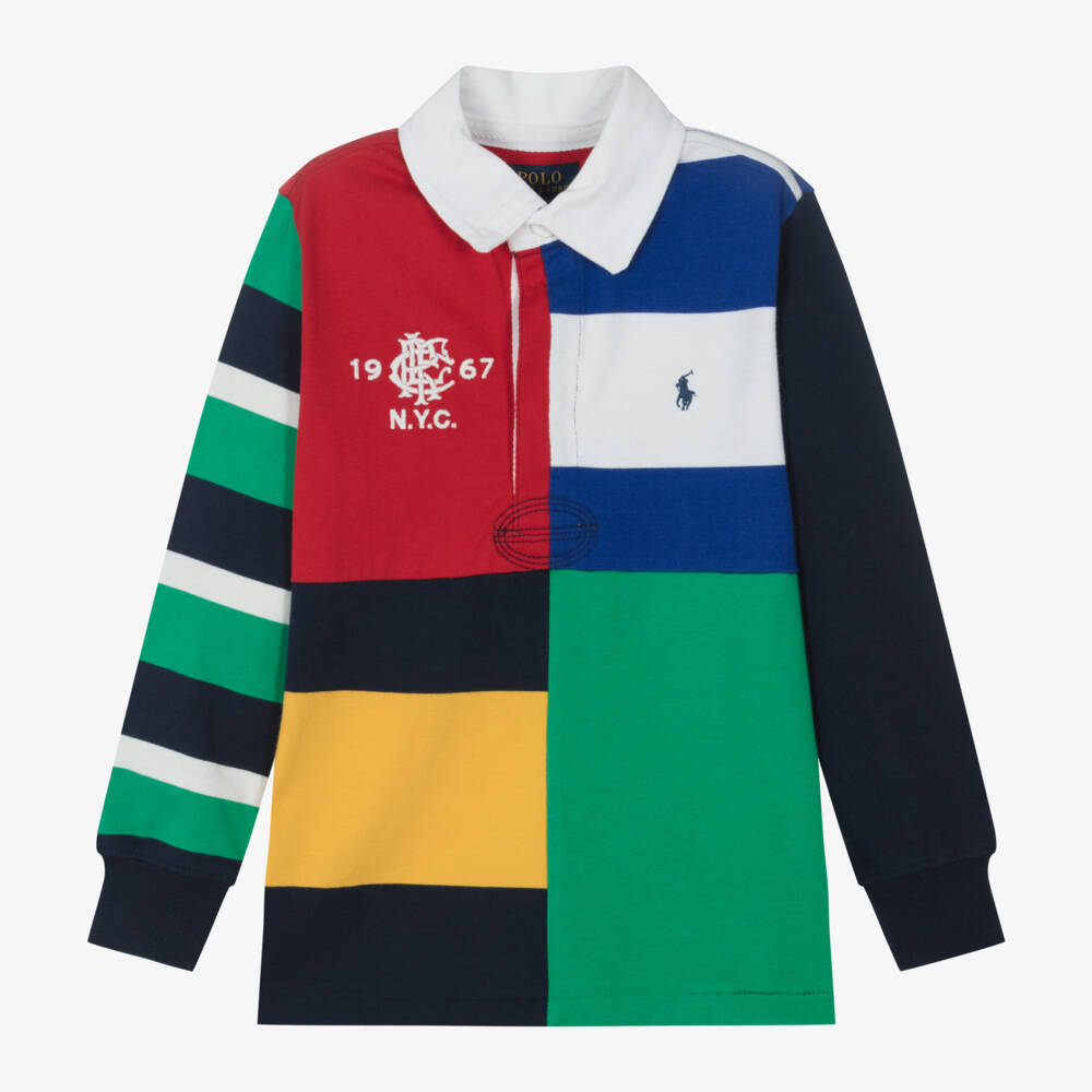 Ralph Lauren-Boys Striped Cotton Rugby Top | Childrensalon Outlet