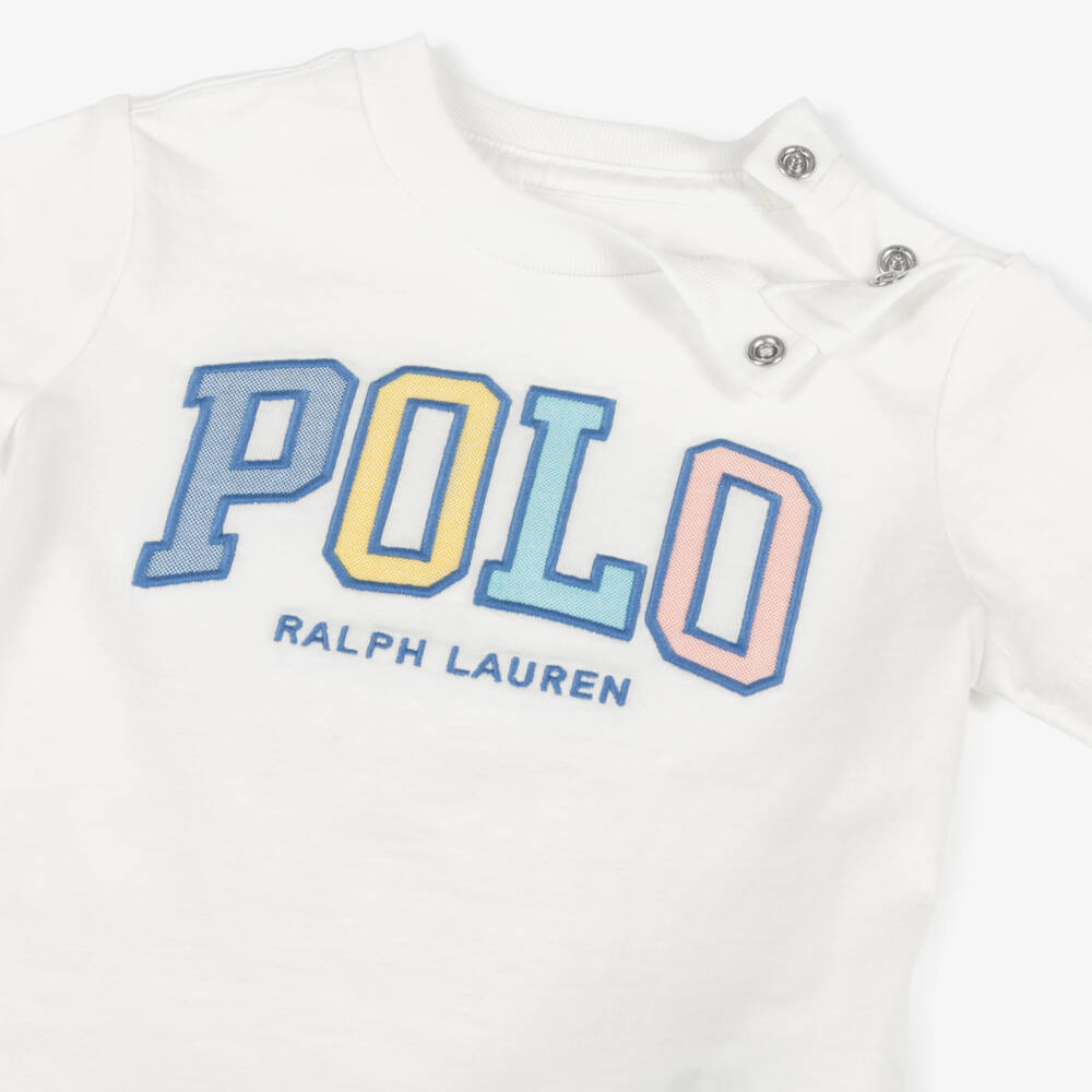 Ralph Lauren-Boys Stylish Green & White Ensemble | Childrensalon Outlet