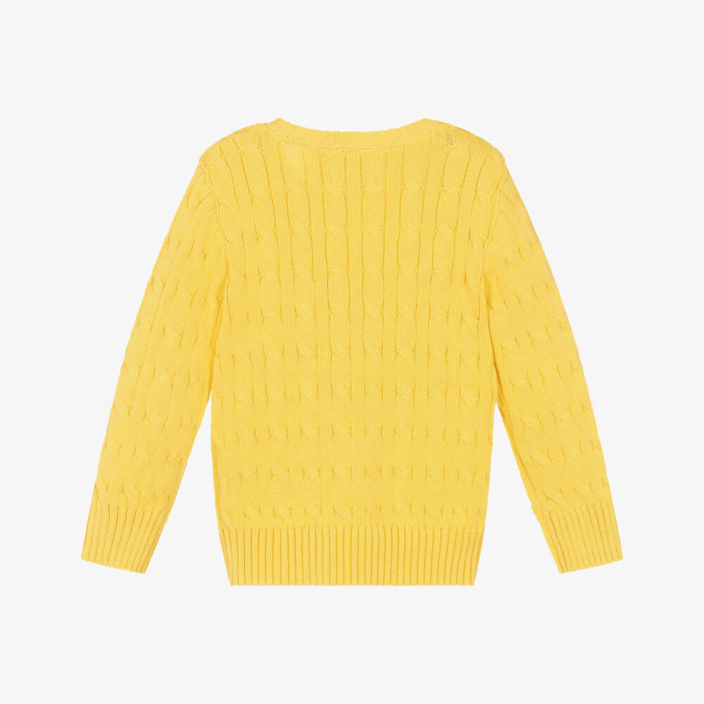 Ralph Lauren-Boys Sunshine Cable Knit Pull | Childrensalon Outlet