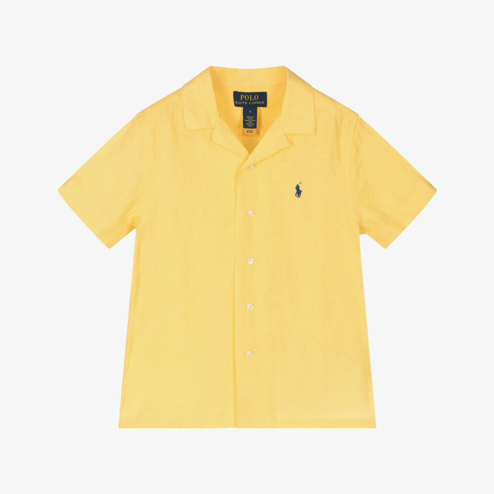Ralph Lauren-Boys Sunshine Linen Button-Up Top | Childrensalon Outlet