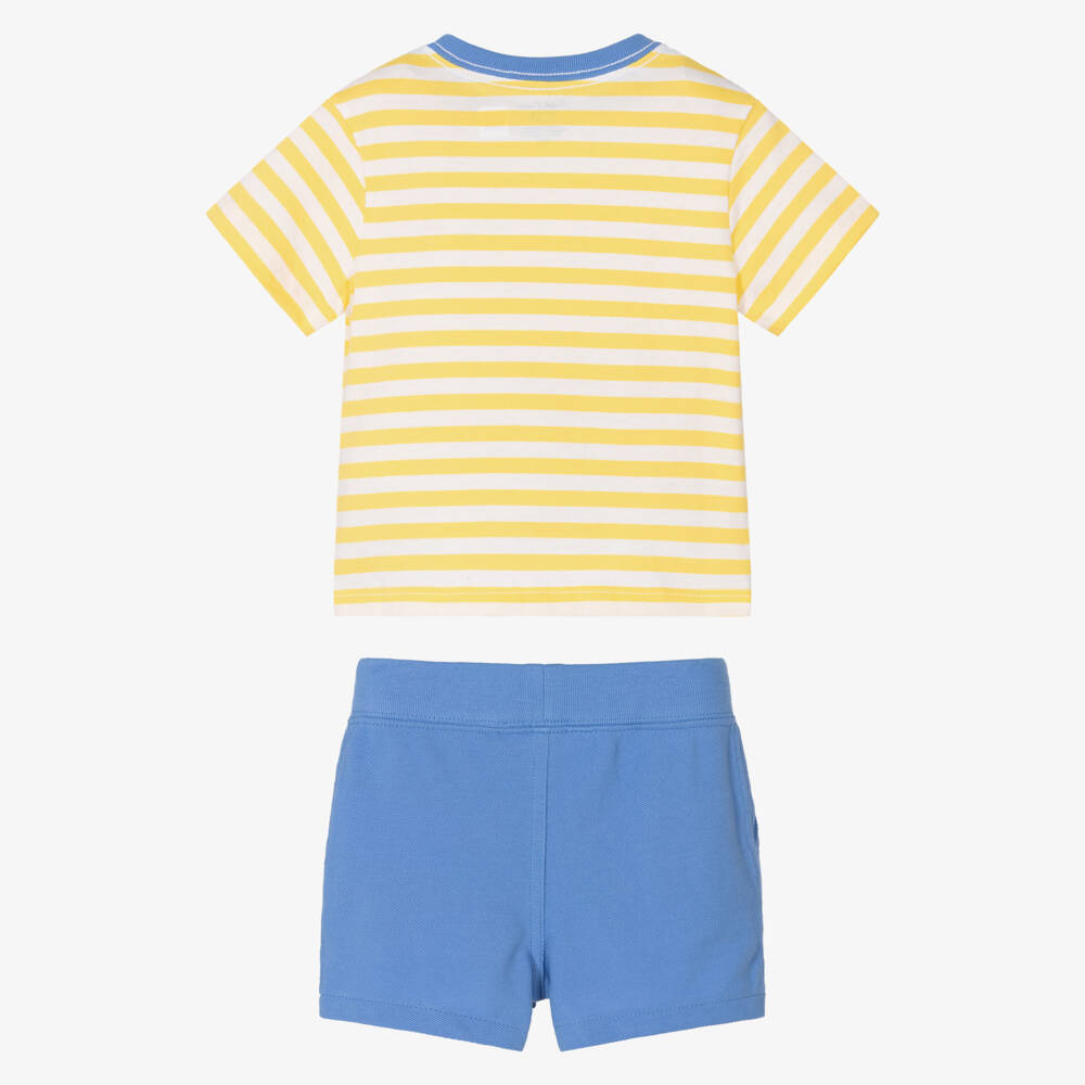 Ralph Lauren-Boys Sunshine Stripe Shorts Ensemble | Childrensalon Outlet