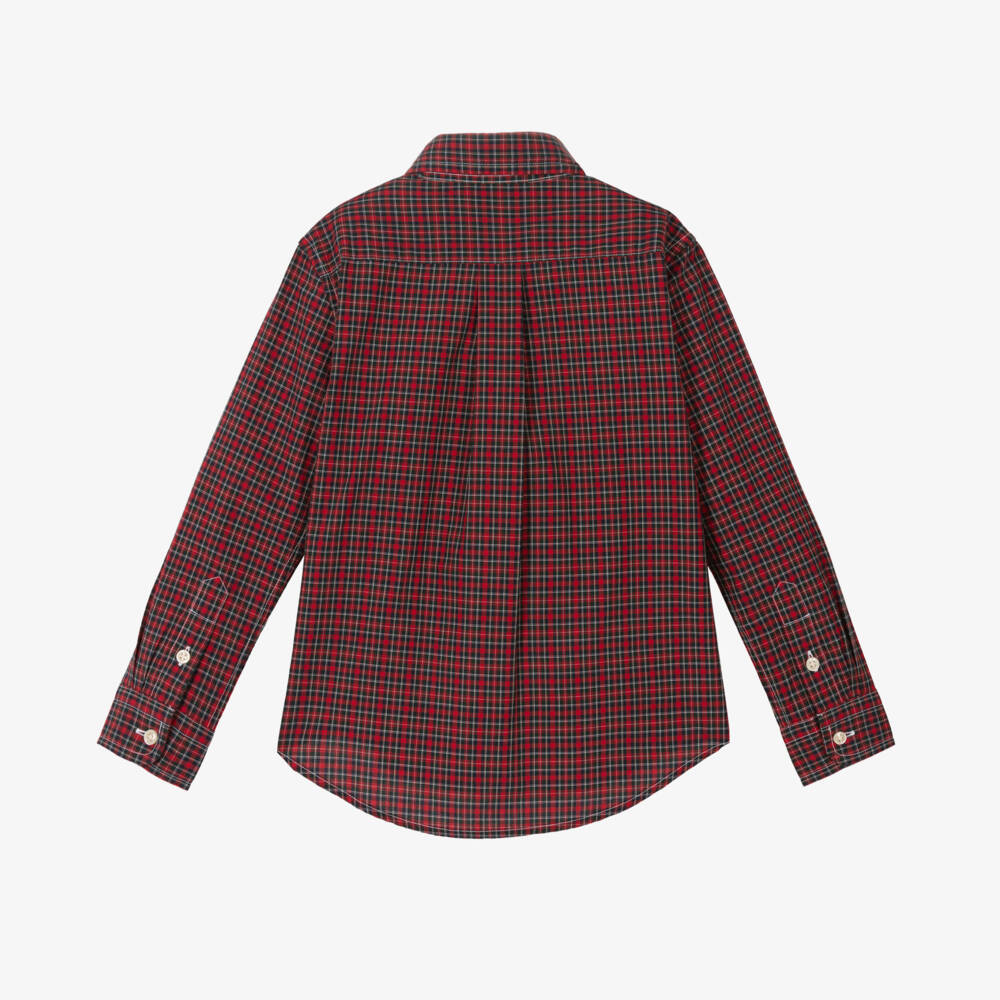Ralph Lauren-Boys Tartan Check Cotton Shirt | Childrensalon Outlet