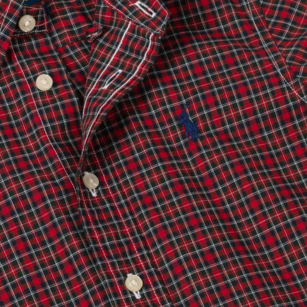 Ralph Lauren-Boys Tartan Check Cotton Shirt | Childrensalon Outlet