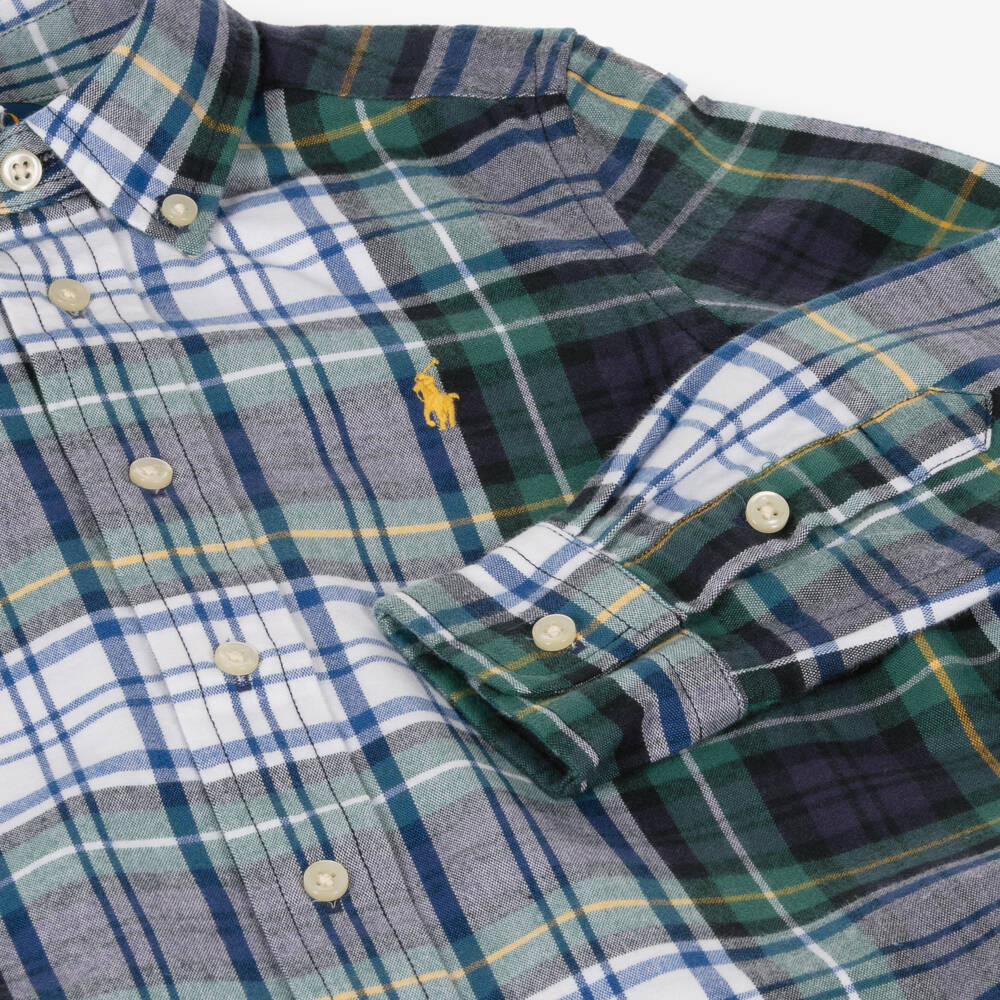Ralph Lauren-Boys Tartan Cotton Check Shirt | Childrensalon Outlet
