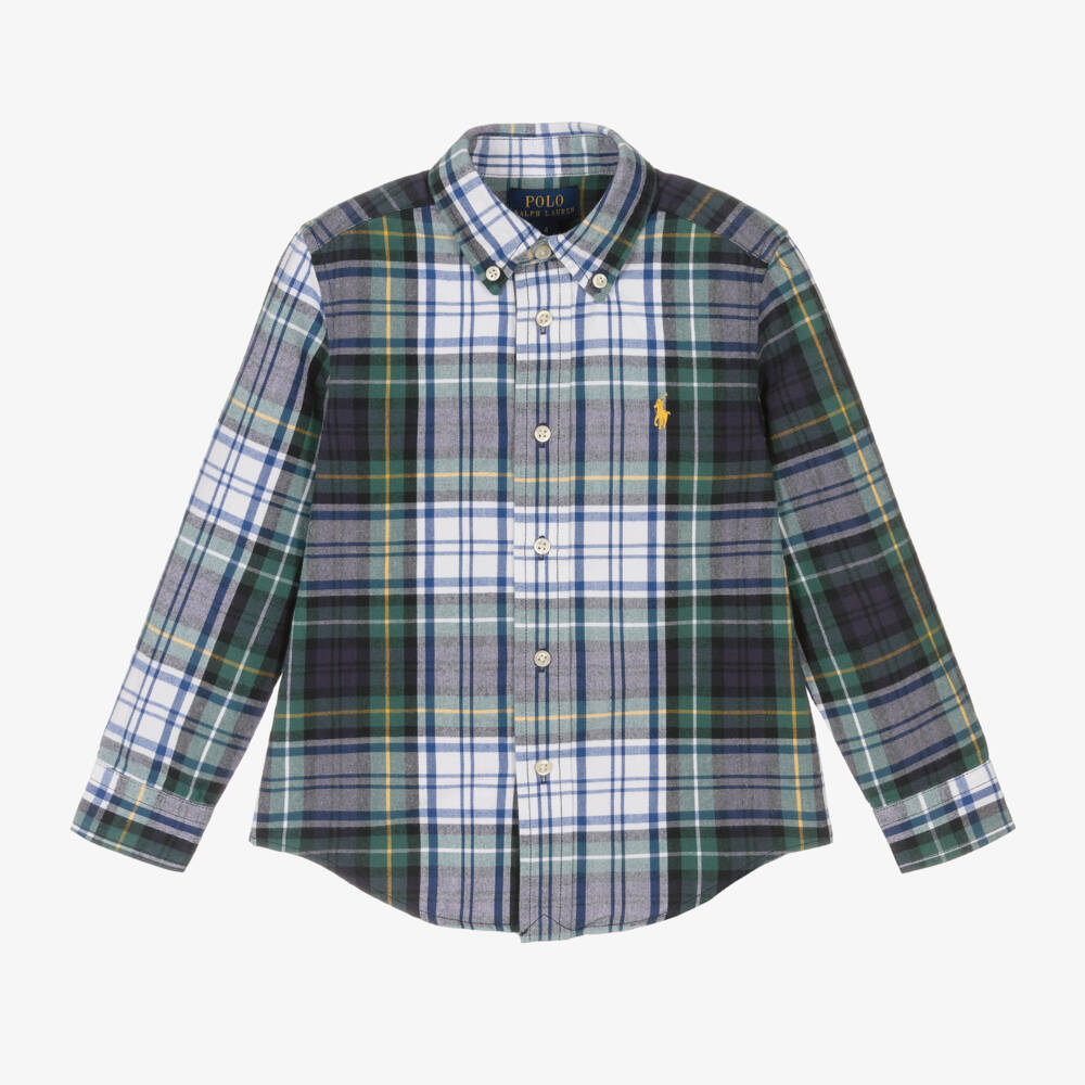 Ralph Lauren-Boys Tartan Cotton Check Shirt | Childrensalon Outlet