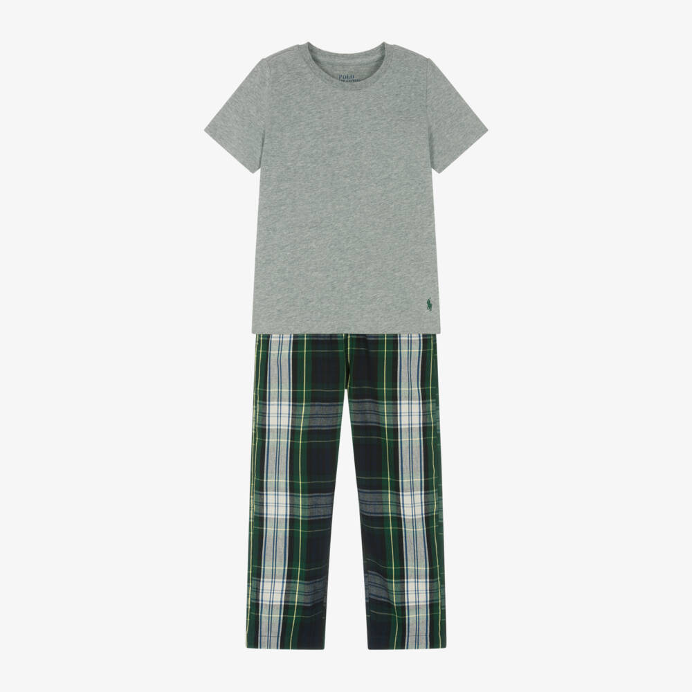 Ralph Lauren-Boys Tartan Cotton Sleepwear Set | Childrensalon Outlet