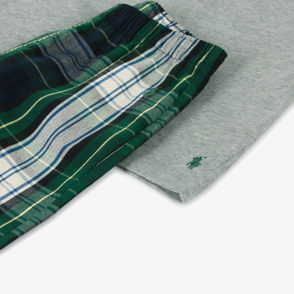 Ralph Lauren-Boys Tartan Cotton Sleepwear Set | Childrensalon Outlet