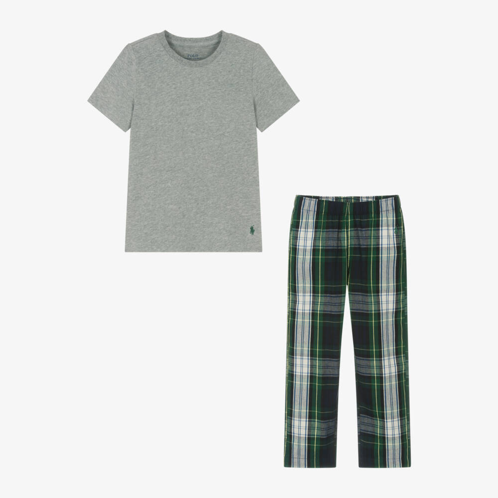 Ralph Lauren-Boys Tartan Cotton Sleepwear Set | Childrensalon Outlet