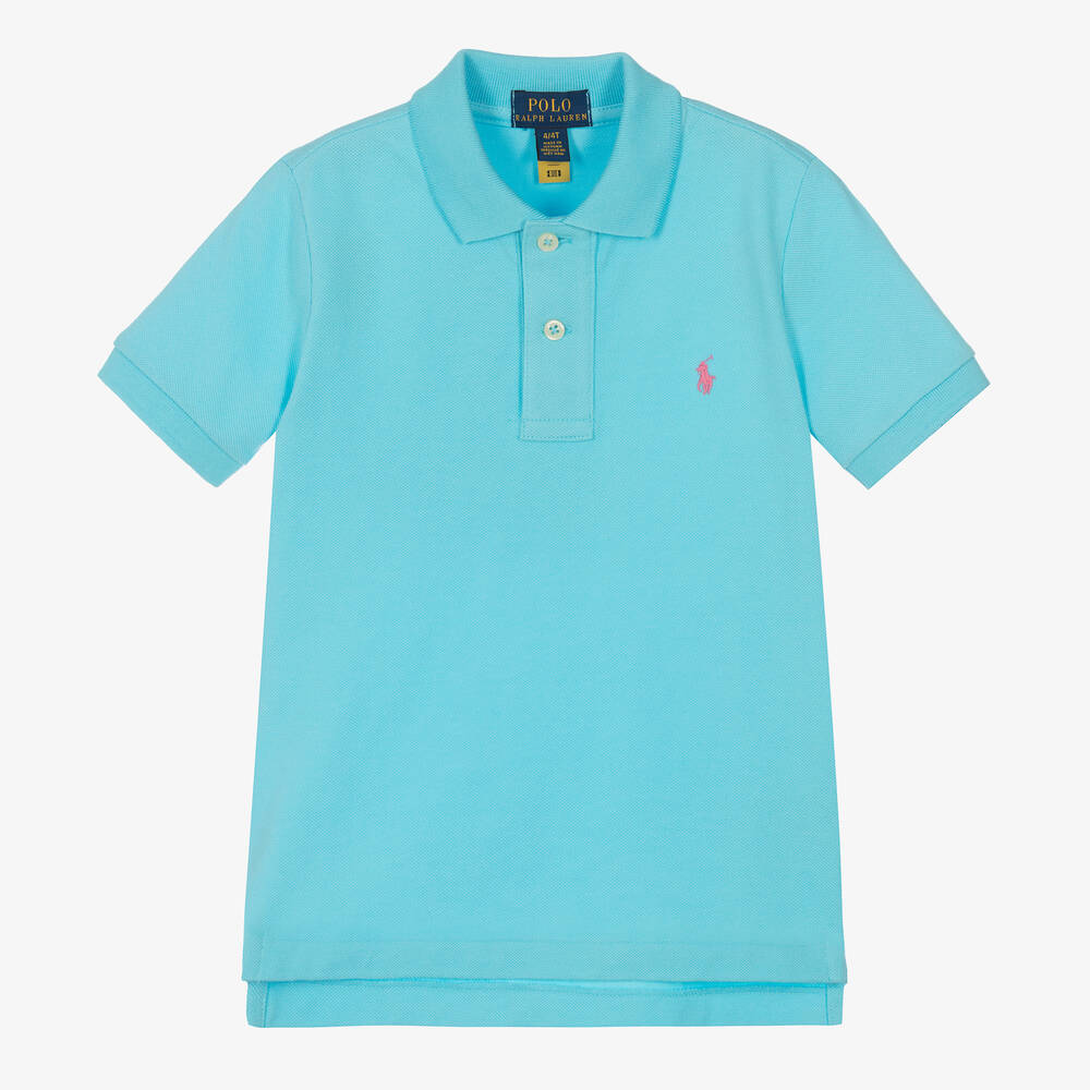Polo Ralph Lauren Boys Turquoise Blue Polo Shirt Childrensalon