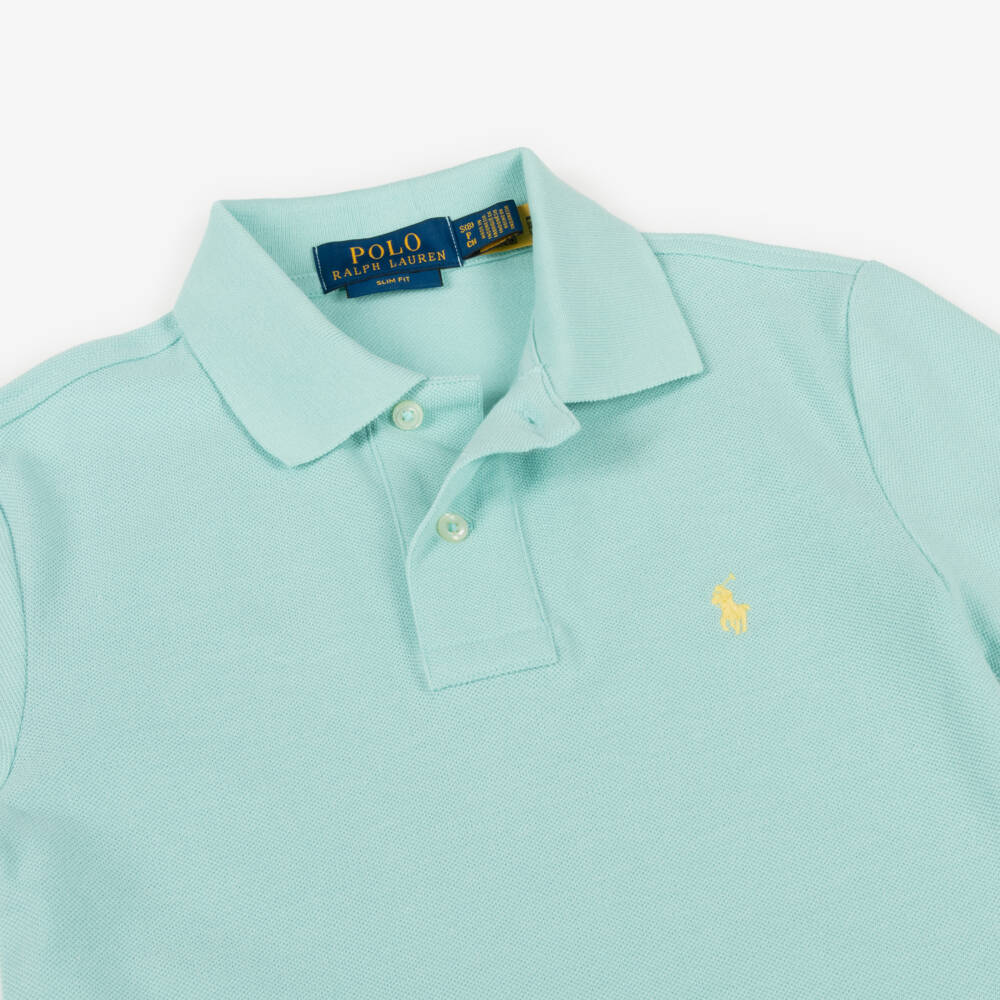 Ralph Lauren-Boys Turquoise Cotton Polo Top | Childrensalon Outlet