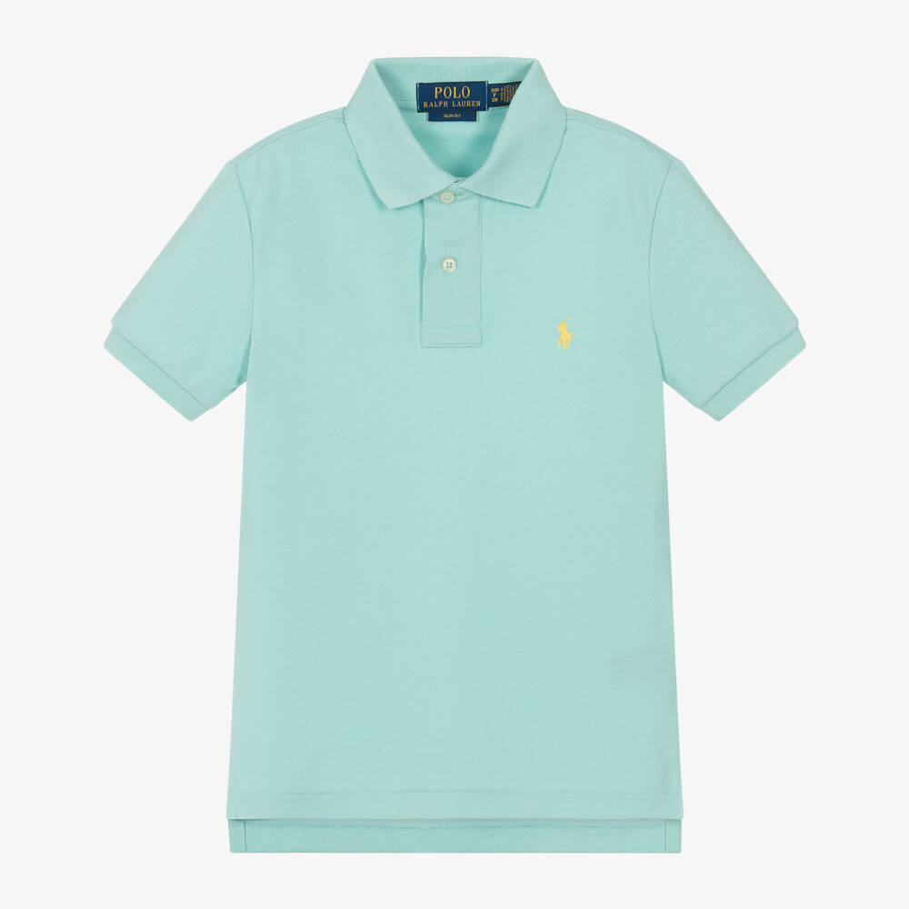 Ralph Lauren-Boys Turquoise Cotton Polo Top | Childrensalon Outlet