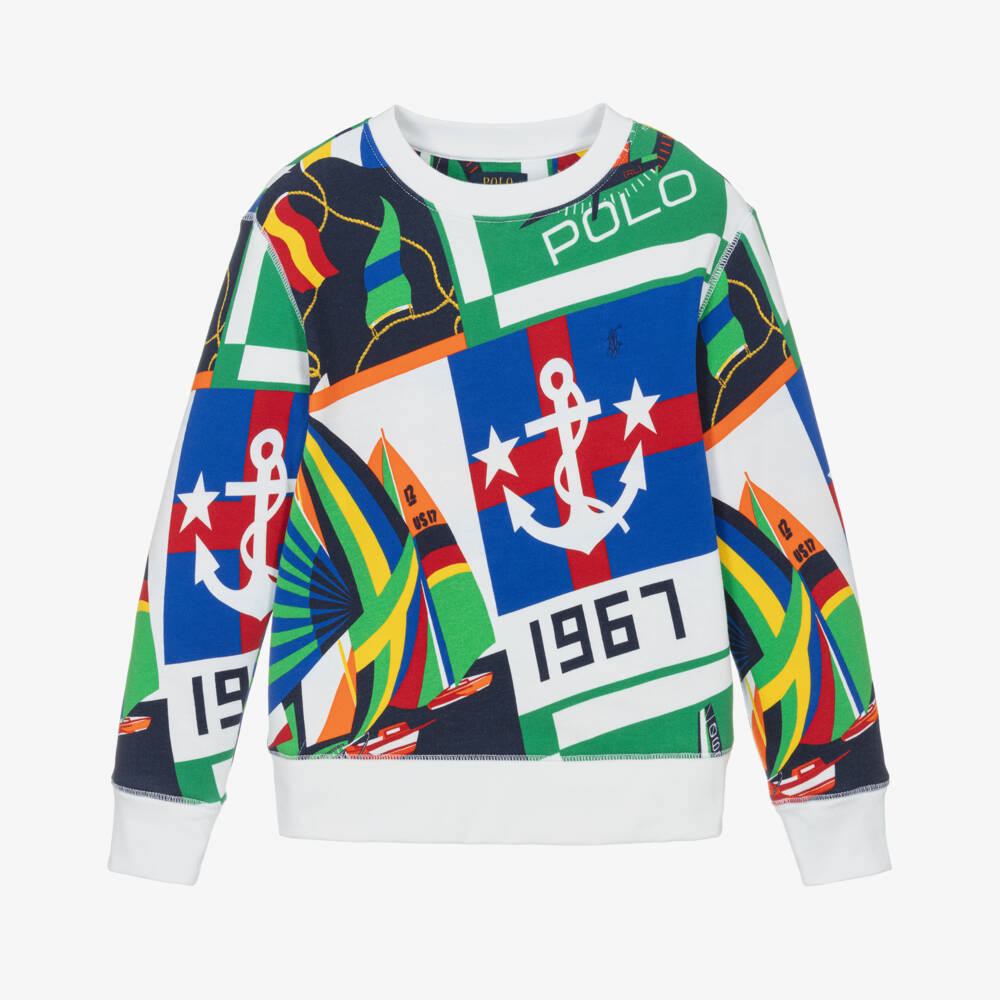 Ralph Lauren-Boys Vibrant Blue-Green Cotton Top | Childrensalon Outlet