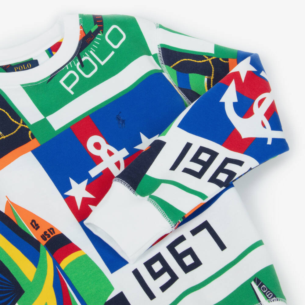 Ralph Lauren-Boys Vibrant Blue-Green Cotton Top | Childrensalon Outlet