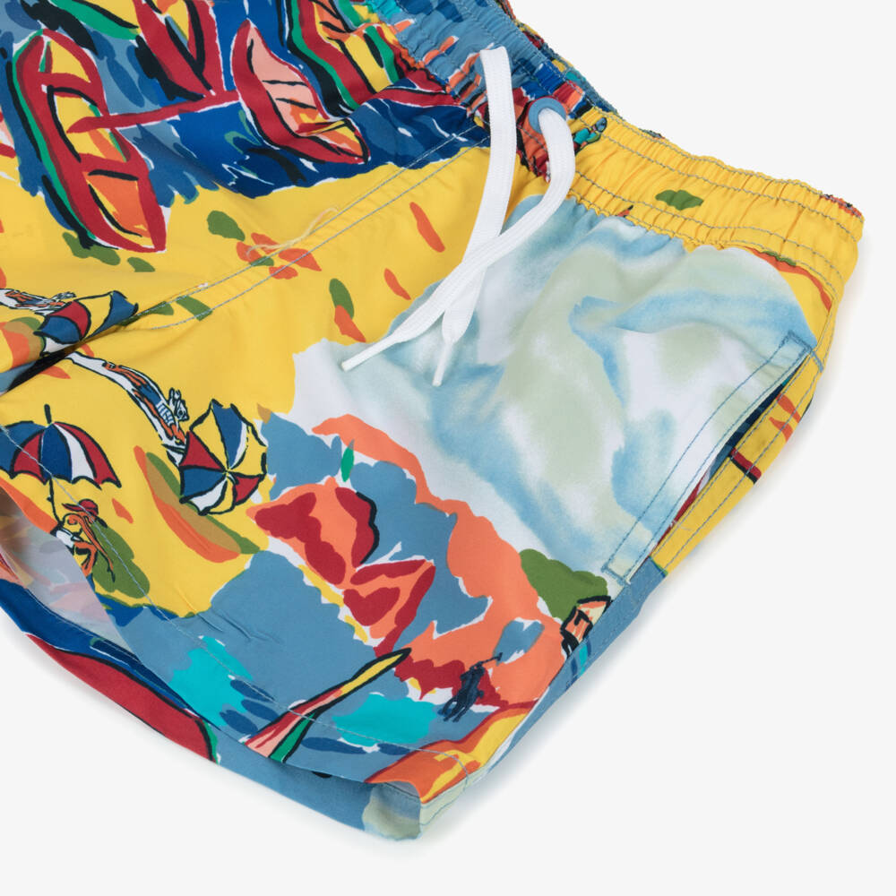 Ralph Lauren-Яркие плавки-шорты для мальчиков в морском стиле | Childrensalon Outlet