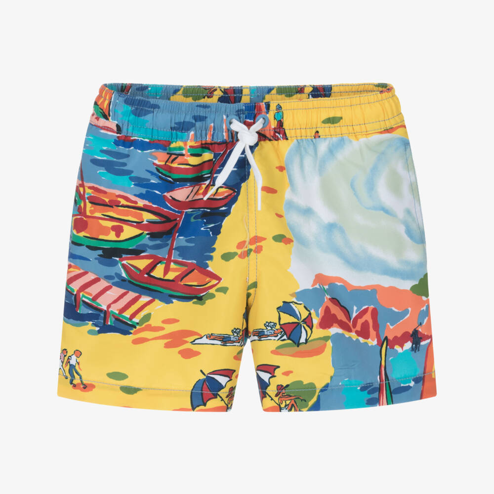 Ralph Lauren-Boys Vibrant Coastal Swim Trunks | Childrensalon Outlet